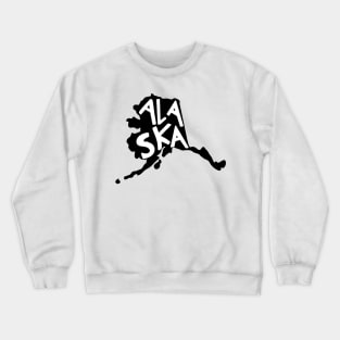 Alaska Doodle Letters Map Outline Crewneck Sweatshirt